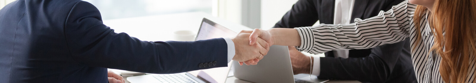 close-up of a handshake